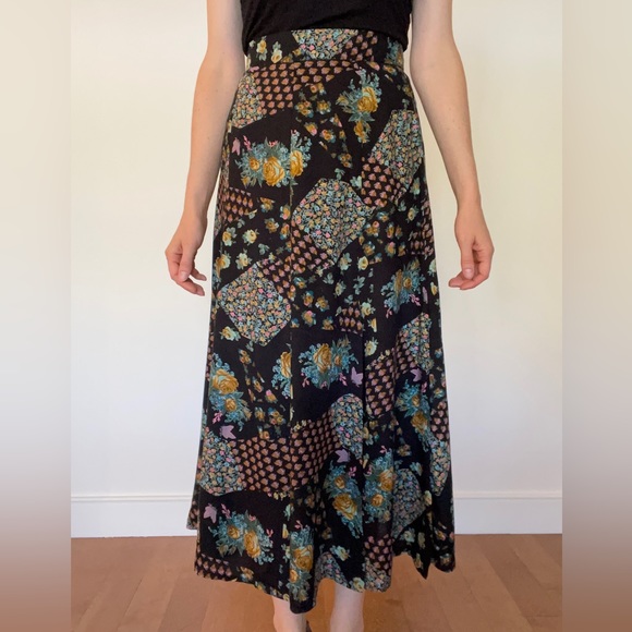 90’s Ribkoff floral maxi skirt / size 12 - Picture 6 of 16